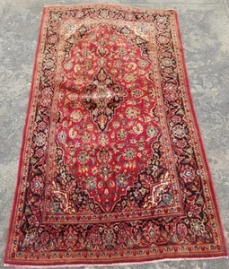 Vintage Traditional Handmade Oriental Wool Multicolor Rug 224x117cm - Picture 1 of 18