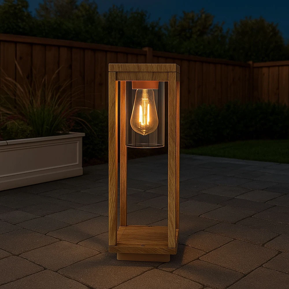 Solarlampe Für Außen Als Holzscheibe - 2er Set, 25 Cm Hoch, IP44, LED, Garten Deko