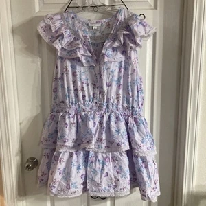 LoveShackFancy Target Lou Double Ruffle Floral Stretch Waist TieredDress Sz 3X - Picture 1 of 7