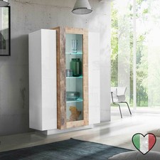 Vetrina 3 ante - Acero Pereira - Made in Italy - Corona