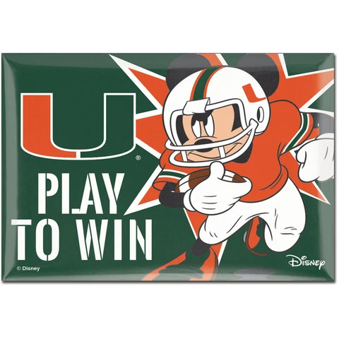 WinCraft Miami Hurricanes 2.5'' x 3.5'' Disney Fridge Magnet Cover