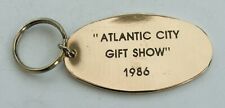 Atlantic City Gift Show 1986, gold tone metal keyring
