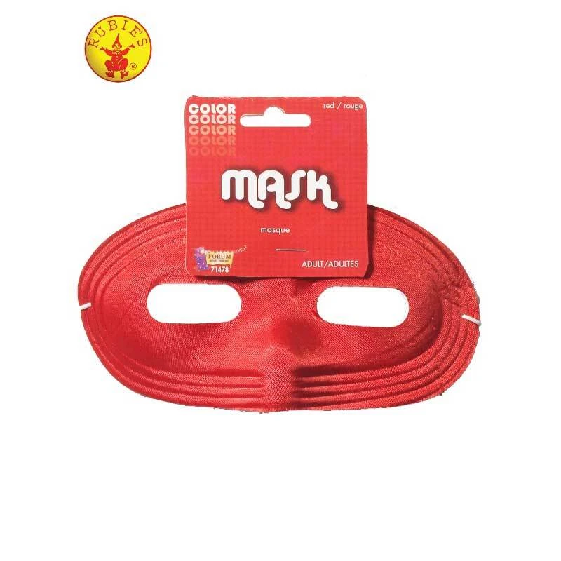 Red Satin Domino Eye Mask Adult Superhero Sports Fan Masquerade Party Fun Unisex - Image 1 of 1