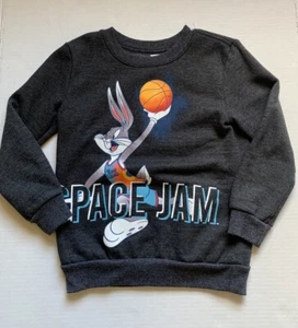 Space Jam Boys Sz 6 Gray Graphic Print Sweater - Picture 1 of 3
