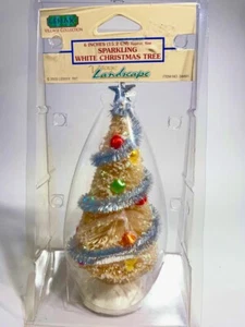 Lemax Xmas Sparkling White Xmas Tree Medium 04491 Released 2000 Retired 2005 - Imagen 1 de 3