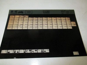 Kawasaki F12 MX KX450 Parts List Micro Fiche - Picture 1 of 1