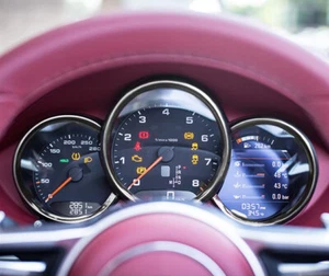 Anillo envolvente medidor tablero plateado para Porsche Macan 2014-up Cayman - Imagen 1 de 8