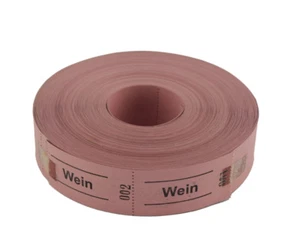 1 Rolle Wertmarken fortlaufend nummeriert Rosa Wein Marken Bon (815465) - RP - Bild 1 von 1