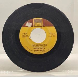 Marvin Gaye & Tammi Terrell Your Precious Love T-54156 EP Record 1967 No Sleeve - Imagen 1 de 2