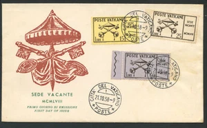 Busta 1958 - LOTTO/16200 - VATICANO - SEDE VACANTE - BUSTA FDC - Imagen 1 de 2