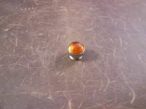 Vtg Amber Orange Glass Threaded Dash Jewel Indicator Light Rat Rod Custom Jalopy - Picture 1 of 5
