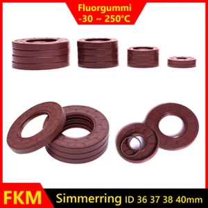 FKM Stangendichtung Simmerrings Doppellippe Wellendichtring Innen 36 37 38 40mm - Picture 1 of 10