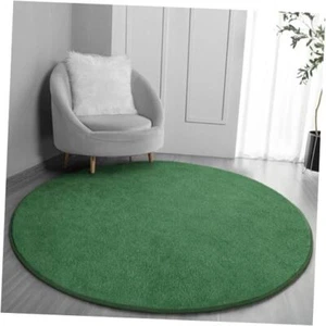 Round Area Rugs for Bedroom Living Room, 4x4 Super Soft Comfy 4x4 Feet Green - Picture 1 of 7