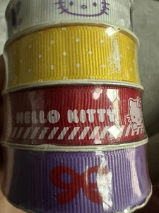 Hello Kitty grosgrain ribbon 4 colors - Picture 1 of 2