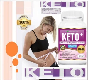 KETO Plus BHB Weight Loss Fat Supplements 1200mg  60Pills - Picture 1 of 4