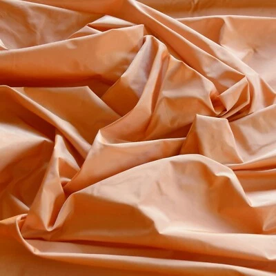 Peach Iridescent Silk Taffeta 100% Silk Fabric, 54" Wide, By The Yard (TS-7036) - Image 1 of 3