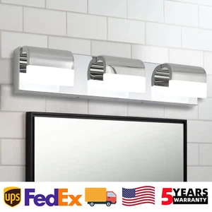 22'' Vanity 3 Light LED Polished Chrome for Bathroom Mirror Wall Lamp Fixture UL - Picture 1 of 12