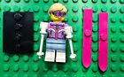 Genuine Downhill Skier Minifig with Two Skis Series 8 8833 CMF COLLECTIBLE