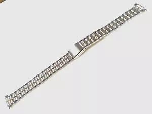 Womens 12mm 13mm 14mm 15mm 16mm 2 Tone Trifold Bracelet Adjustable Watch Band - Picture 1 of 12