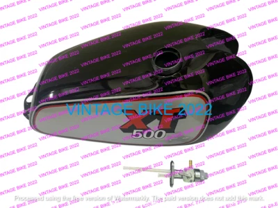 YAMAHA XT TT 500 TANQUE ACERO PINTADO NEGRO Y PLATA 1977 + GRIFO/APTO PARA Foto 1 de 4
