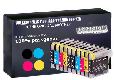 10 Tintenpatronen kompatibel  für Brother LC1100 MFC 5890CN - Bild 1 von 4