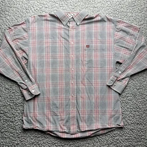 Panhandle Button Down Shirt Mens Large Plaid Long Sleeve Western Rodeo Colorful - Picture 1 of 9