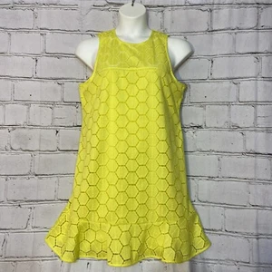 NWT Rye Grass Size Large Lemon Sorbet Yellow Lace Sundress Lined MSRP $100 - Picture 1 of 6