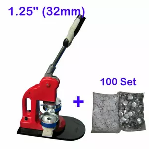 1.25'' Manual Button Badge Maker Machine Button Badge Punch Press +Button Supply - Picture 1 of 6