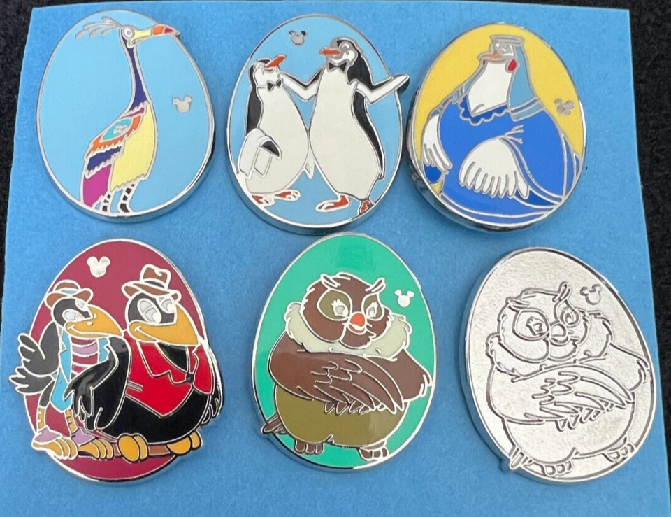 Complete Set of Disney Birds 2014 Hidden Mickey Pins - Image 1 of 1