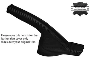 BLACK STITCH LEATHER E BRAKE BOOT COVER FITS PORSCHE 986 BOXSTER & CARRERA 996 - Picture 1 of 3