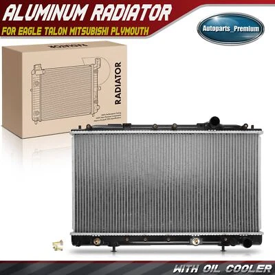 Radiator with Oil Cooler for Eagle Talon Mitsubishi Eclipse Plymouth Laser 90-94 - Image 1 of 4