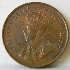 CANADA George V 1920 bronze Cent small cent-1st yr of issue; attractive AU - Picture 1 of 2