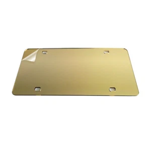 Blank Mirror License Plate Gold Laser Cut 12" x 6" Acrylic with 4 Holes - Bild 1 von 3