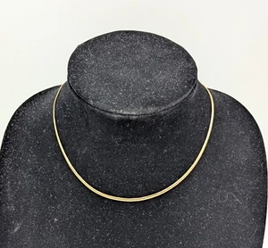14k Yellow Gold 15.75" Herringbone Gold National Chain Company Necklace 5.41 g - Picture 1 of 6