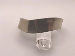 Vintage Mexico 925 Signed CII Sterling Silver Cuff Wave Bracelet - Picture 1 of 4
