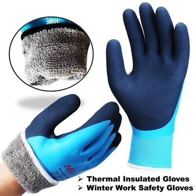 Thermal Insulated Winter Warm Waterproof Work Gloves Freezer Cold Safety Garden • 5.99£