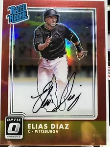 Elias Díaz 2016 Donruss Optic AUTO RC AZUL Prizm SP #/50 ¡Novato con clasificación Piratas! - Imagen 1 de 7