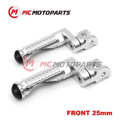 For STREET TRIPLE 765 R/RS 17-20 19 MPRO 25mm Extended SILVER Front Foot Pegs Foto 1 de 4