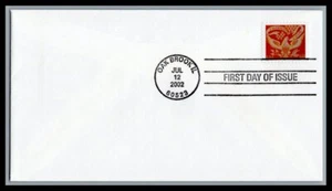 US FDC # 3646 60c Coverlet Eagle none   2002, 9N619 - Picture 1 of 1