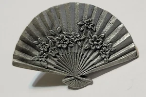 12 PCS PAPER FAN Cabinet Knob Pewter Finish Drawer Handle Pull Kitchen Bedroom - Picture 1 of 5