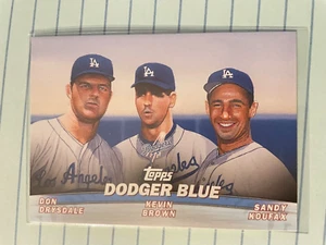 2001 Topps Dodger Blue Brysdale, Brown, Koufax - Picture 1 of 2