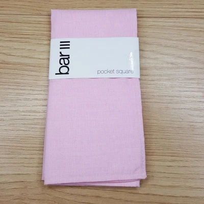 BAR lll Mens Pocket Square Pink Woven Cotton Blend - Image 1 of 4