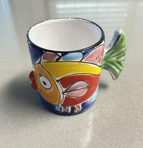 Taza de café de cerámica colorida cerámica mayólica La Musa Italia pintada a mano - Imagen 1 de 5