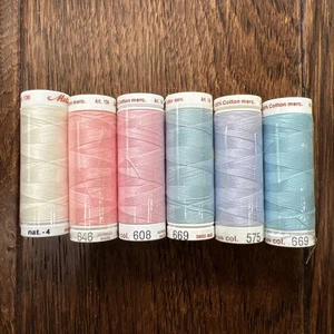 Lote Pastel - Hilo para Acolchar Mettler 5 Carretes - 100% Algodón, 164 Yardas cada uno De Colección - Imagen 1 de 1