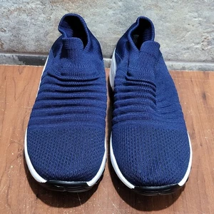 Marineblaue gerippte Slipper Damen Sneaker 6,5 - Bild 1 von 10