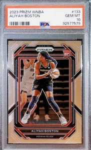 2023 POP 133👈PANINI PRIZM WNBA🏀ALIYAH BOSTON #133(R/C)PSA 10👈INDY FEVER - Picture 1 of 2