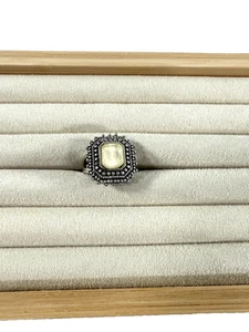 Avon Pacific Rays Pave Silber Ring Größe 6 Glitzer Modeschmuck Geschenk - Bild 1 von 5