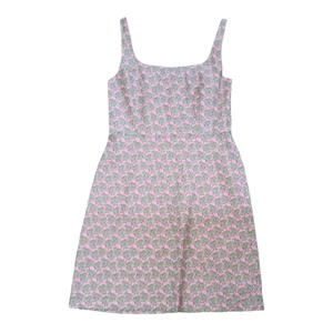 J.Crew rosa Neuheit Druck Regenschirm quadratischer Ausschnitt Cocktailkleid Größe 6 - Bild 1 von 5