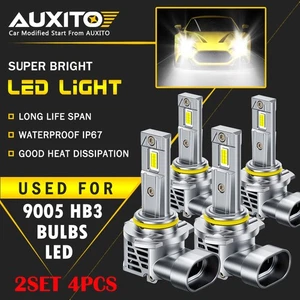 4PC AUXITO 9005 HB3 LED HIGH LOW BEAM HEADLIGHT KIT 30000LM BULB 6500K WHITE M6S - Picture 1 of 9
