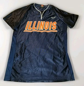 Vintage Nike Illinois Fighting Illinois NCAA Warm Up Shooting Shirt Men's 46 L - Picture 1 of 3